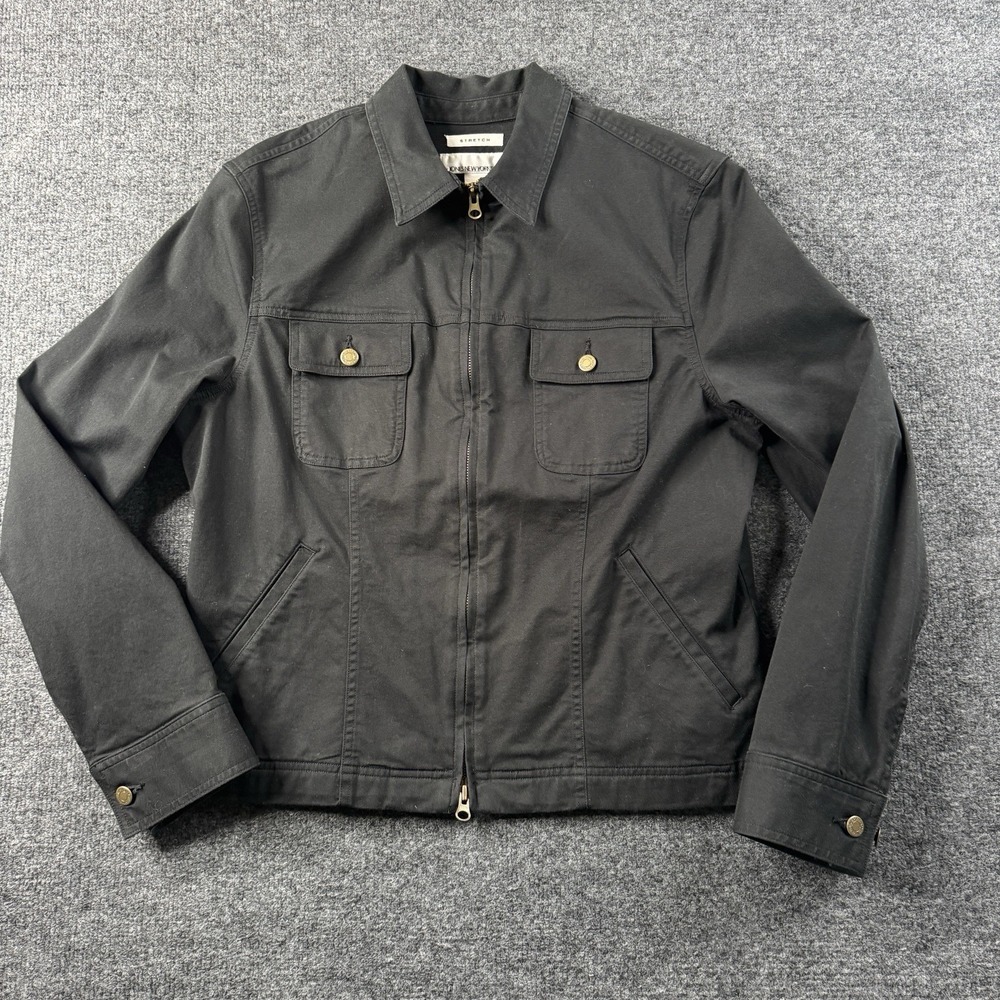 Vintage Jones‎ New York Sport Stretch Women's Size Large Black Full Zip Jacket